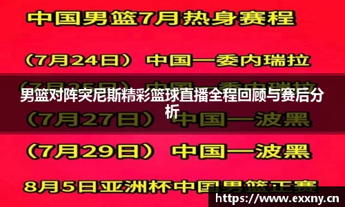 男篮对阵突尼斯精彩篮球直播全程回顾与赛后分析
